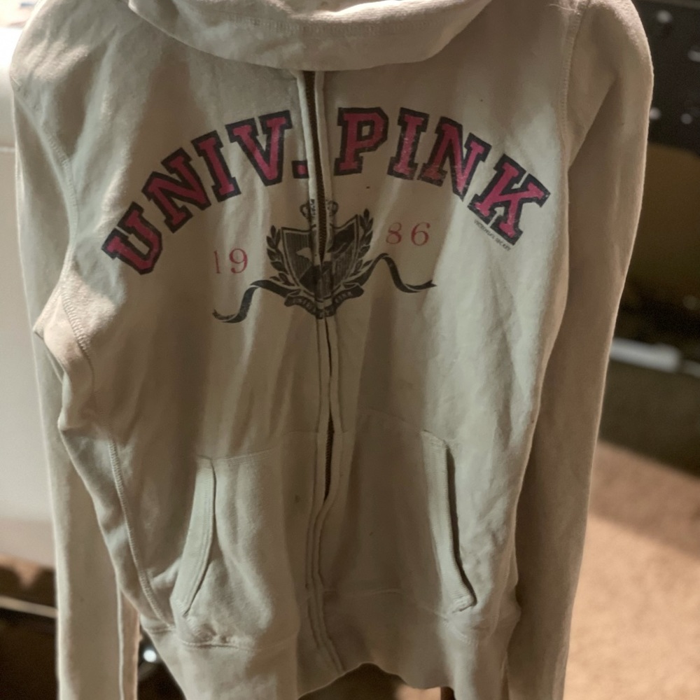 Pink zip up hoodie